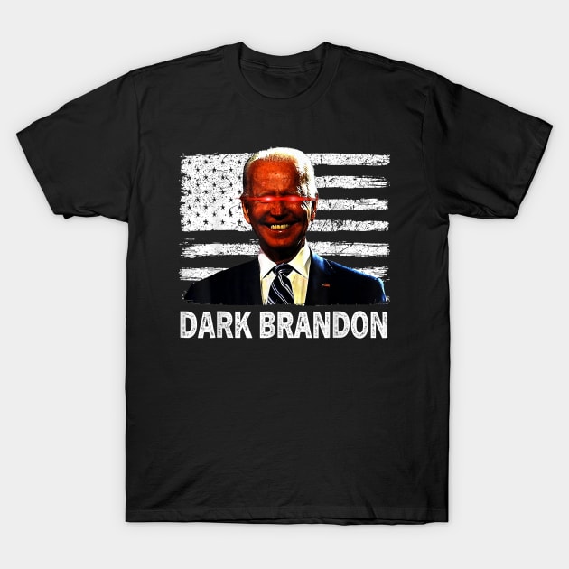 Dark Brandon Funny Biden Saving America Flag Political T-Shirt by patelmillie51